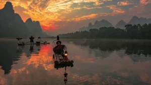 Voyage en Chine : Pêcheurs de cormorans sur la Rivière Li
