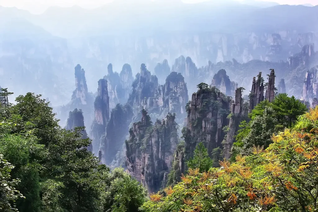 Montagnes de Zhangjiajie ayant inspiré les paysages d'Avatar